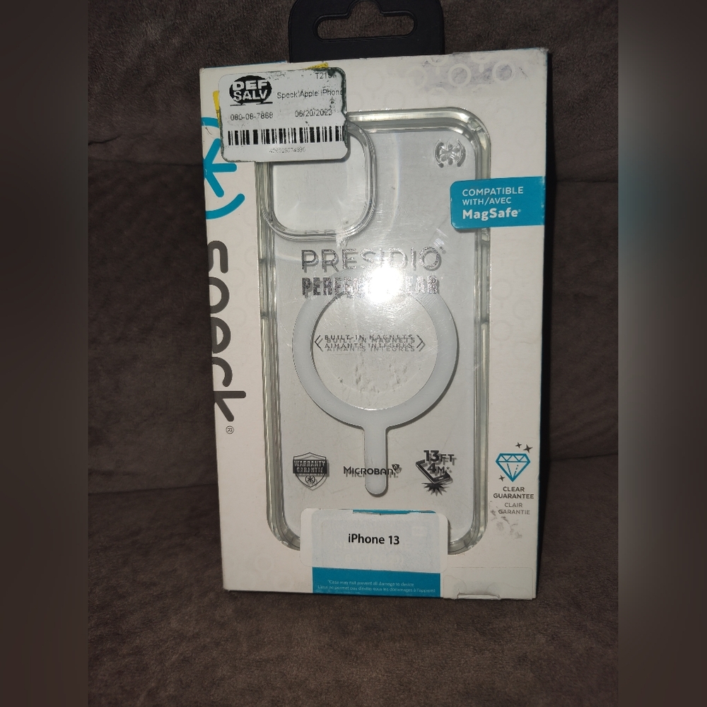 Speck Presidio Back Case 6.1 inch for  iPhone 13 - Clear